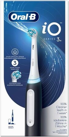 Електрична зубна щітка Braun Oral-B iO 3N, чорна, 1 щітка