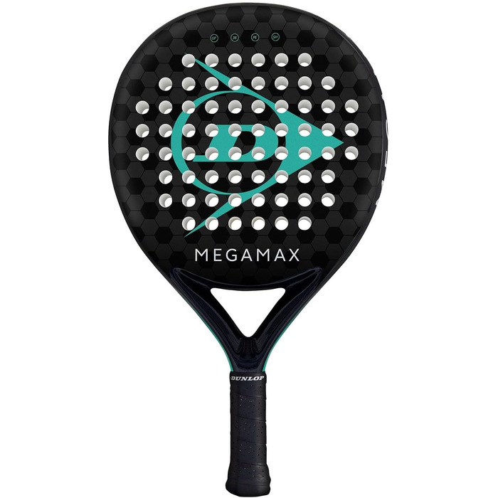 Падел-ракетка Dunlop Megamax Black графіт 360 г кругла форма Pro EVA + величезний sweet spot для початківців і рекреаційних гравців максимальний контроль + сила офіційний Dunlop Sports оригінал 2025