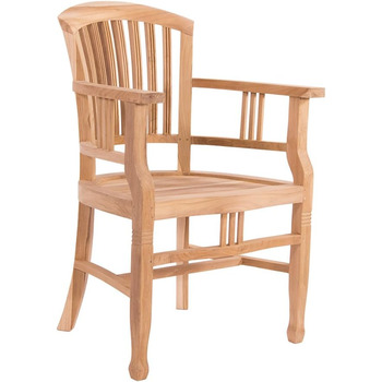 Пляжне крісло Тикове садове крісло Batavia Natural Armchair