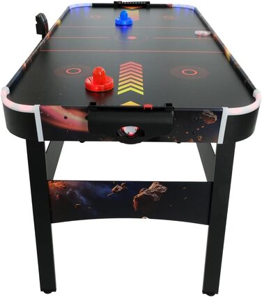 Світлодіодний стіл для аерохокею від FASports, аерохокей для дітей/підлітків віком від 8 років, стіл для аерохокею з повітряними штовхачами та шайбами, що світяться Solar Fury 138x67x82 см