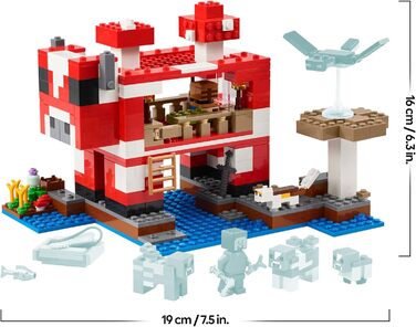 Конструктор LEGO Minecraft The Mushroom Cow House 21270, 500 деталей