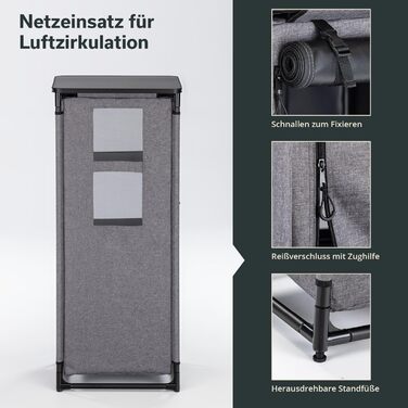 Кухня для кемпінгу Skandika Ruoka Висока шафа/кухонна шафа з мийкою та захистом від вітру та бризок, відділення для зберігання з полицями, сумка для перенесення, вулична кухня, кемпінгова шафа Вулична кемпінгова кухня, дорожня кухня 59 x 48 x 140 см