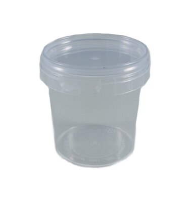 Універсальна пластикова банка Superfos 20 або 40 шт. з кришкою, промисловий стандарт, кругла Ø 69 мм, місткість 155 мл (40 банок)