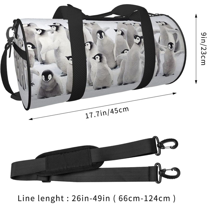 Дорожня сумка-мішок Пінгвін для сім'ї, спорту та фітнесу, велика сумка для подорожей та покупок, сумка для ночівлі та вихідних для чоловіків та жінок