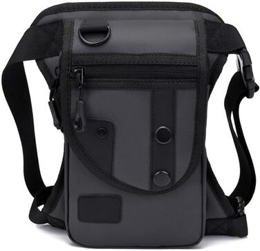 Поясна сумка Fenteer, сумка для відпочинку, регульована сумка, водонепроникна сумка для ніг, сумка для риболовлі для подорожей на природі, для дорослих, сіра