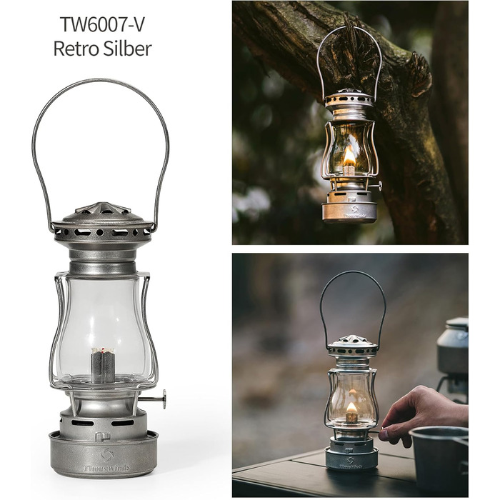 Штормовий ліхтар Thousand Winds Petroleum, ретро-нафтовий вуличний ліхтар, гасовий ліхтар Сутінковий, вітрозахисний штормовий ліхтар для активного відпочинку, кемпінгу, походів, пікніків, патіо, ретро-сріблястий