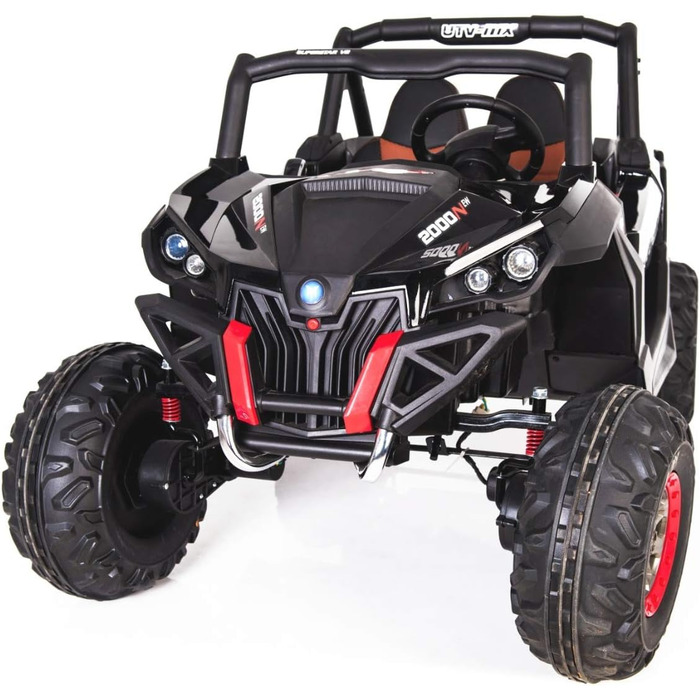 Дитячий електромобіль 12В 2-місний, NEW RSX електричний баггі для дітей, чорний, з пультом дистанційного керування 2,4 ГГц, 36 міс