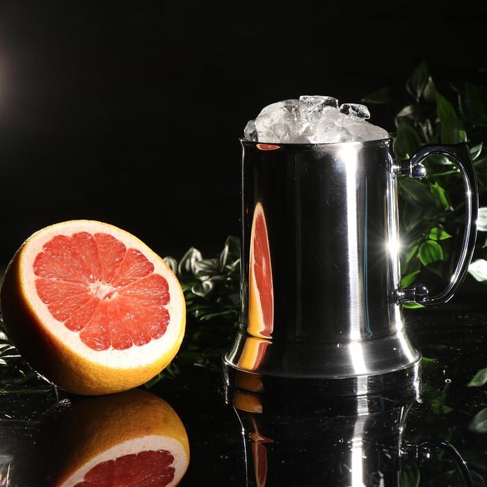 Кухоль з нержавіючої сталі - металевий пивний кухоль - термокружка з двома стінками - кемпінгова кружка без бісфенолу А 450 мл