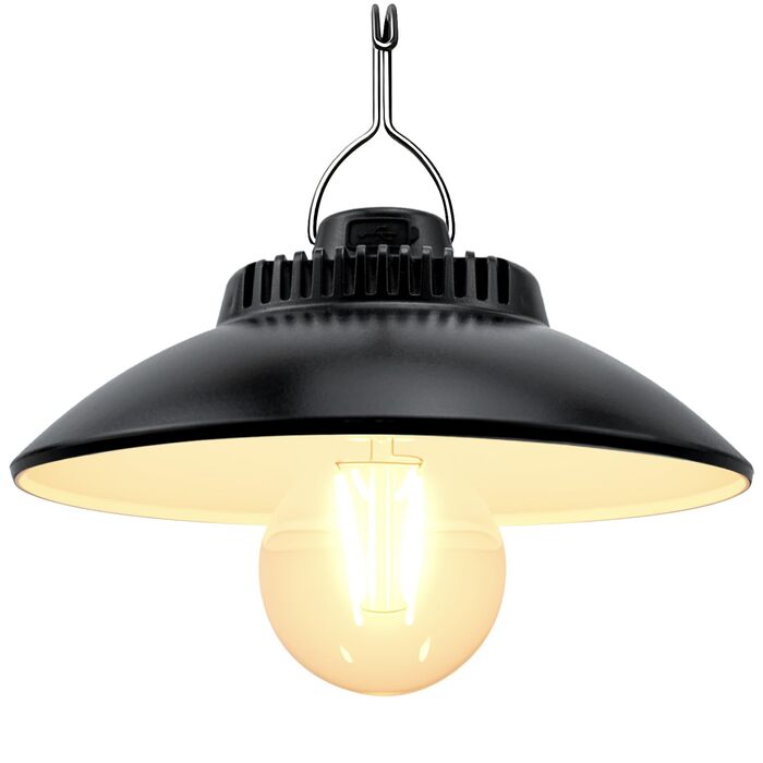 Ретро-ліхтар для кемпінгу світлодіодний акумуляторний, 200 люмен, водонепроникний IPX4, акумуляторний з батареєю 2600 мАг, наметовий ліхтар для кемпінгу та надзвичайних ситуацій (теплий білий) вінтажний