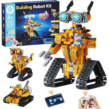 Конструктор-робот Sillbird, 3-в-1 з дистанційним керуванням та програмуванням, 468 деталей