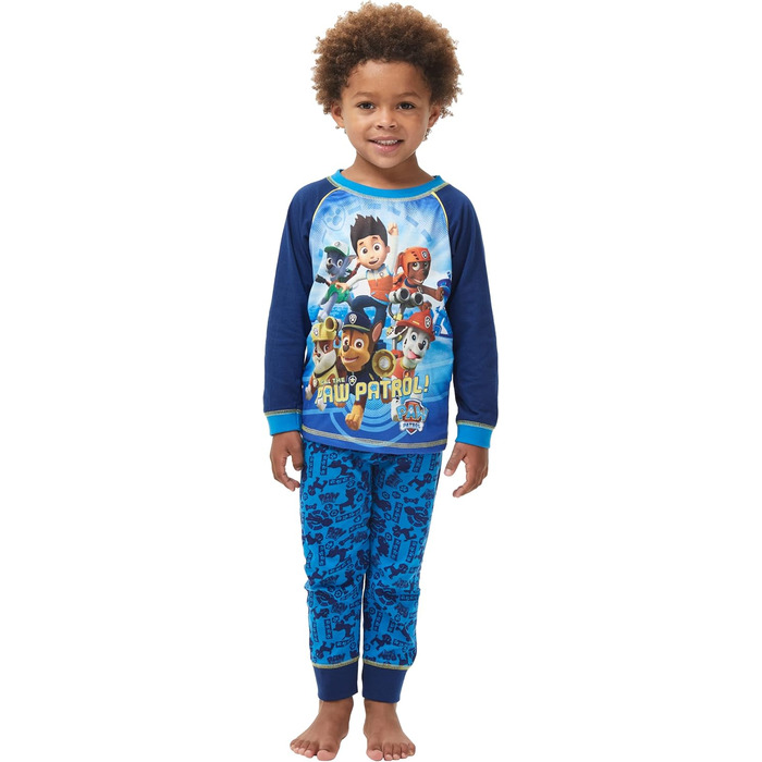 Піжами для хлопчиків PAW PATROL М&39які бавовняні піжами із зображенням Маршалла, Чейза та Райдера Офіційно ліцензовані дитячі піжами, розмір 116, різнокольорові