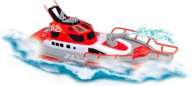 Човен на дистанційному керуванні з радіоуправлінням, пожежна команда, функція розбризкування води, 3 канали, 27 МГц, USB зарядка,