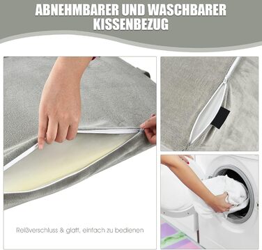 Клиноподібна подушка GOPLUS для ліжка, подушка для читання, подушка у формі книги для відпочинку, чохол з піни з ефектом пам&39яті, що прається, подушка для ніг, подушка для спини, ергономічна з ручкою, подушка для ніг, розслаблююча подушка для дивана та 