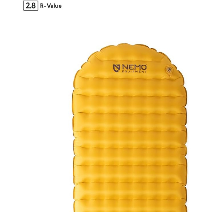 Ультралегкий утеплений килимок для сну Nemo Tensor Trail, звичайна форма, мумія (72 x 20 x 3,5)