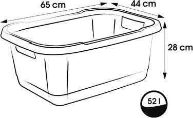 Бак для білизни keeeper, міцний пластик, 52 л, Aenna, Nordic Pink Nordic Pink 52 л