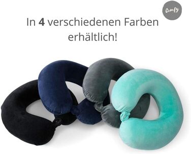 Подушка для шиї із застібкою-кнопкою Підтримка шиї Ролик для шиї Дорожна подушка Наповнювач з піни з ефектом пам&39яті Можна прати - Знімний чохол Сірий