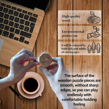 Дерев&39яна колекція з 9 предметів, дерев&39яні ігри-головоломки, дерев&39яна гра на спритність, логічні ігри, ігри на IQ, ігри на