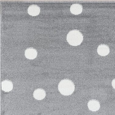 Дитячий килимок Jimri DOTS l Крапки в крапку l Печатка Oeko-Tex Колір Бежевий Синій Рожевий Дитяча кімната/молодіжна кімната (Сіри