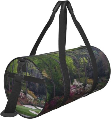 Дорожня сумка з чорно-золотим дизайном, кругла форма, великий об'єм, легка та міцна. Ідеальний подарунок для подорожей, походів, ділових поїздок та занять гольфом, універсальний розмір.