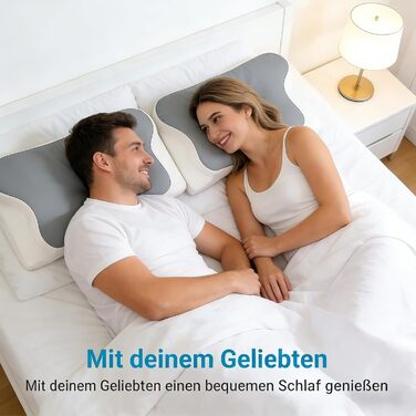 Подушка для шиї з піни з ефектом пам&39яті, знеболювальна охолоджувальна подушка з повільним відновленням, регульована ергономічна ортопедична подушка для сну на боці, спині та животі, сіра