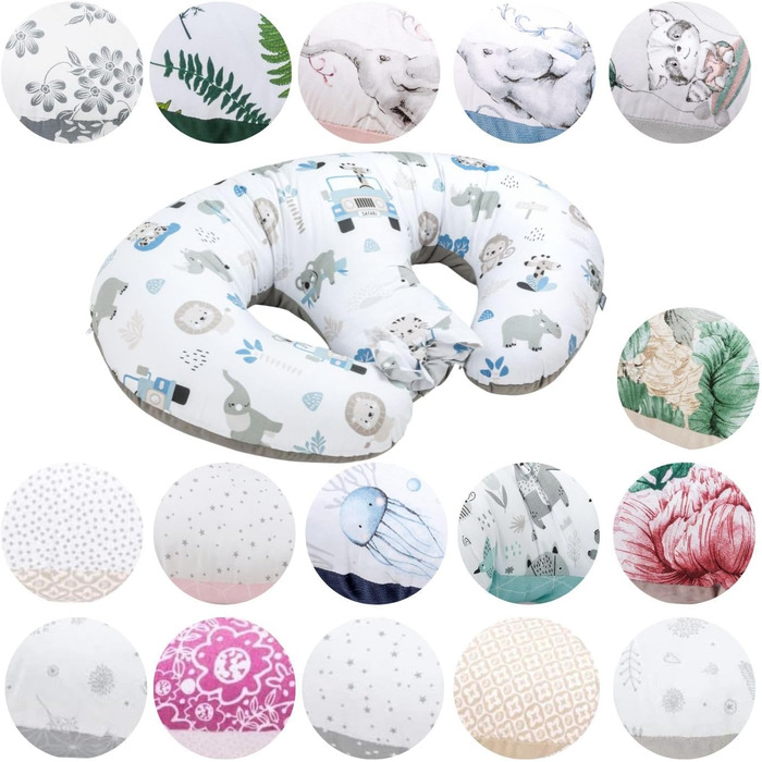 Подушка для годування Bellochi Growing in style Nursing Pillow Twins, Nursing Pillow XXL, Nursing Pillow - Pregnancy Pillow, Nursing Pillow Large, Nursing Pillow Baby - Multifunctional Twin Nursing Pillow Safari