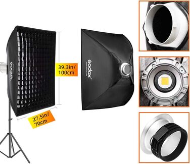 Прямокутний софтбокс Honeycomb Grid Softbox з Bowens для портретної студії Blitz Speedlite Softbox (SB-FW70X100), 70X100