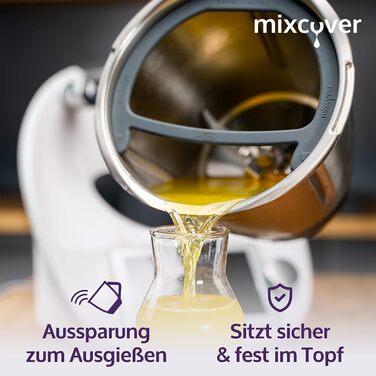 Тримач кришки та допоміжний скребок сумісний з тримачем Vorwerk Thermomix TM6 TM5 TM31 Аксесуари Thermomix Anthracite