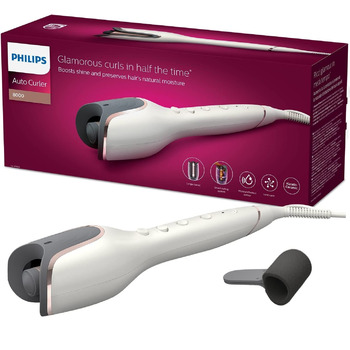 Автоматична плойка Philips StyleCare Prestige з регулюванням температури та функцією іонізації (модель BHB878/00) Біла