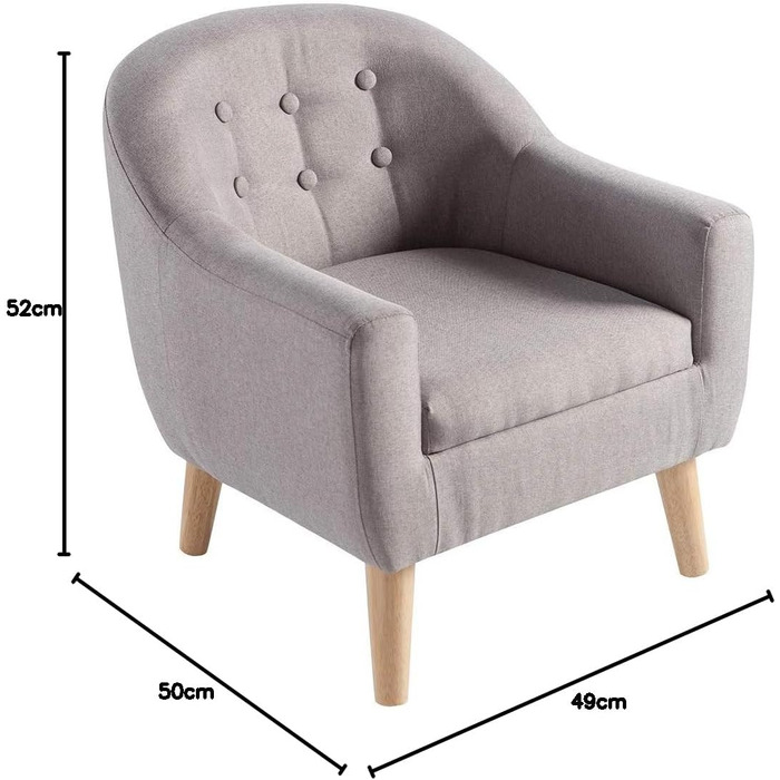 Дитяче крісло howa сірого кольору 8622