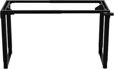 Регульована по висоті каркас столу Kirkkonummi зі сталі з 2 двигунами та 2 функціями пам&39яті, електрична, 135x55 см, чорна