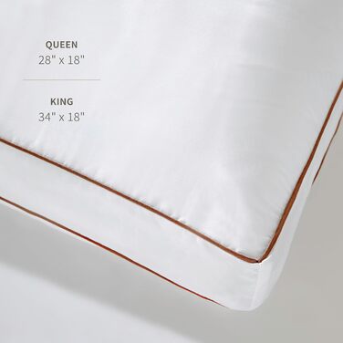 Латексна подушка Saatva, стандартний лофт (10,2 см 12,7 см), гіпоалергенна подушка з подрібненим латексним ядром, дихаюча, чохол з органічної бавовни, який можна прати в пральній машині, ліжко розміру &quotqueen-size&quot (71,1 x 40,6 см), стандартний/que