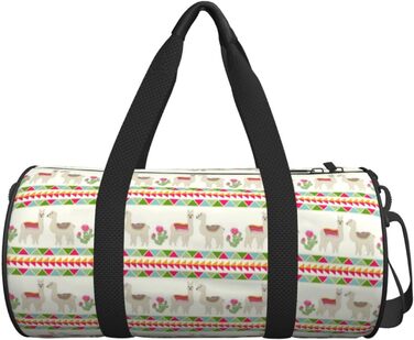 Дорожня сумка-циліндр з ламами та кактусами, спортивна сумка для чоловіків та жінок, сумка для подорожей