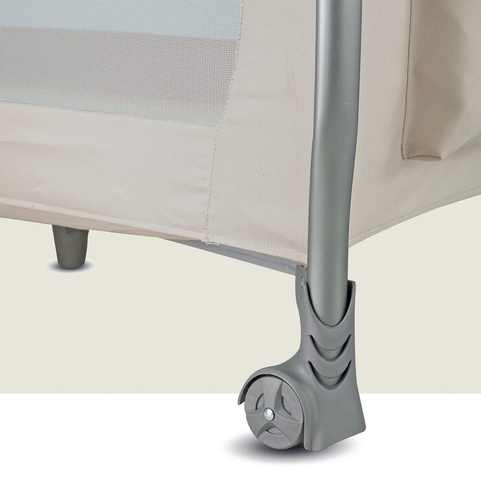 Дорожнє ліжечко Inglesina Lodge, сірий колір, сучасний дизайн, подвійна висота, зручне та портативне, захист від комах, багатофункціональне