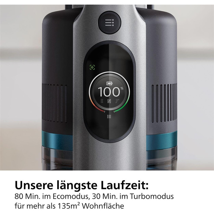 Акумуляторний пилосос 8000 серії Aqua Plus, пилосос та миття, PowerCyclone 12, час роботи до 80 хв, точна світлодіодна насадка, ци