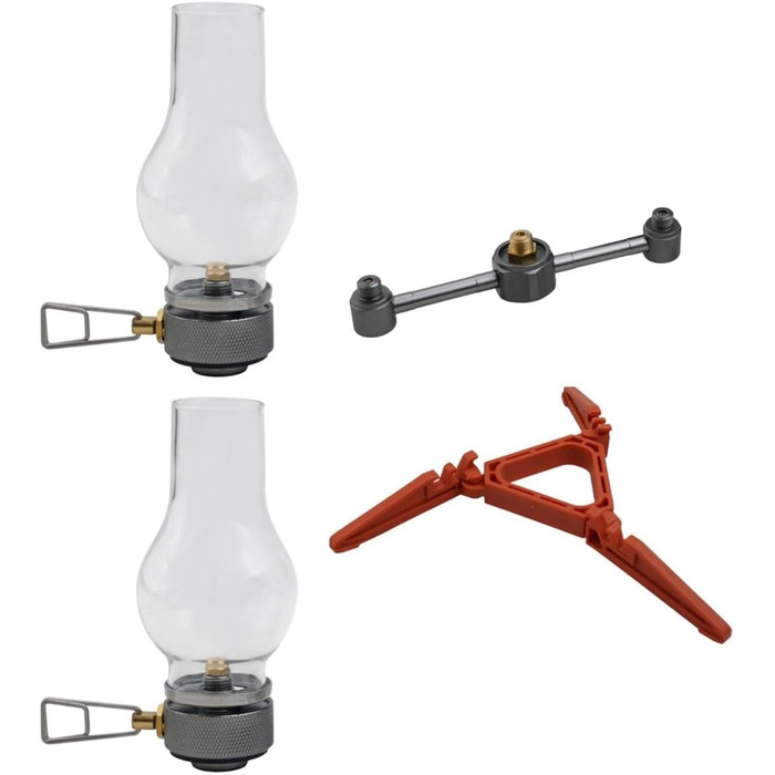 Газовий ліхтар з підсвічуванням, газова лампа, газовий ліхтар для кемпінгу, 12 см, підходить для походів та кемпінгу, 1 комплект