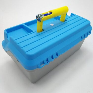 Ящик для рибальських снастей Cuifati з ручкою, тришаровий ящик з ABS-пластику для зберігання рибальського спорядження, футляр для зберігання рибальських аксесуарів, 32 x 15 x 20 см