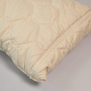 Подушка GIRAFFENLAND з органічного проса 40x80 см, надзвичайно комфортна стьобана органічна тканина органічне просо з додатковою внутрішньою подушкою Нефарбована та невибілена Подушка для сну, подушка для голови 40x80 см плюс