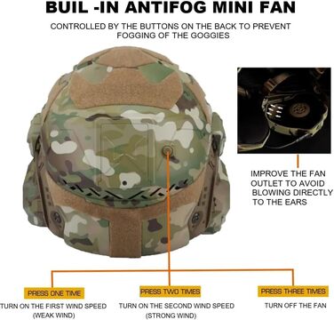 Тактичний штурмовий шолом II з маскою, гарнітурою, вентилятором із захистом від запотівання, військовий мисливський страйкбольний шолом, захисне спорядження для пейнтболу CS, сірий