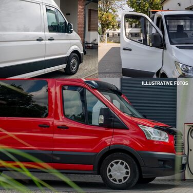 Сумісний з вітровим дефлектором FIAT Talento 2016 з боковим склом Спереду 2 шт. Дефлектор дощу, дефлектор вітру, тонований, обтічний Простота монтажу Захист від вітру та дощу Модель 1