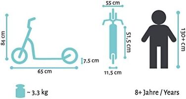Самокат для дітей від 7 років, дорослих 110 120 мм Професійний, напівпрофесійний трюковий самокат Aluminium HIC 110 мм Напівпрофес