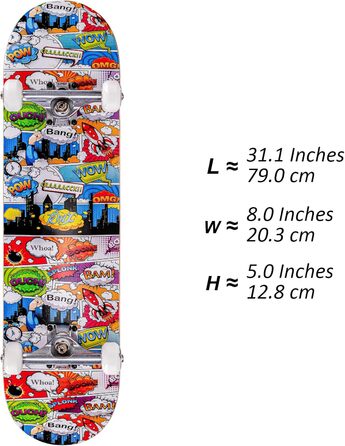 Скейтборд Arrow Board — серія KMX, 22/27/31 дюймів