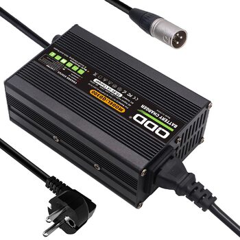 Зарядний пристрій QDD 58.8V 5A Li-ION з кількома захистами, підходить для літій-іонних акумуляторів 14S 52V, інтелектуальний зарядний пристрій