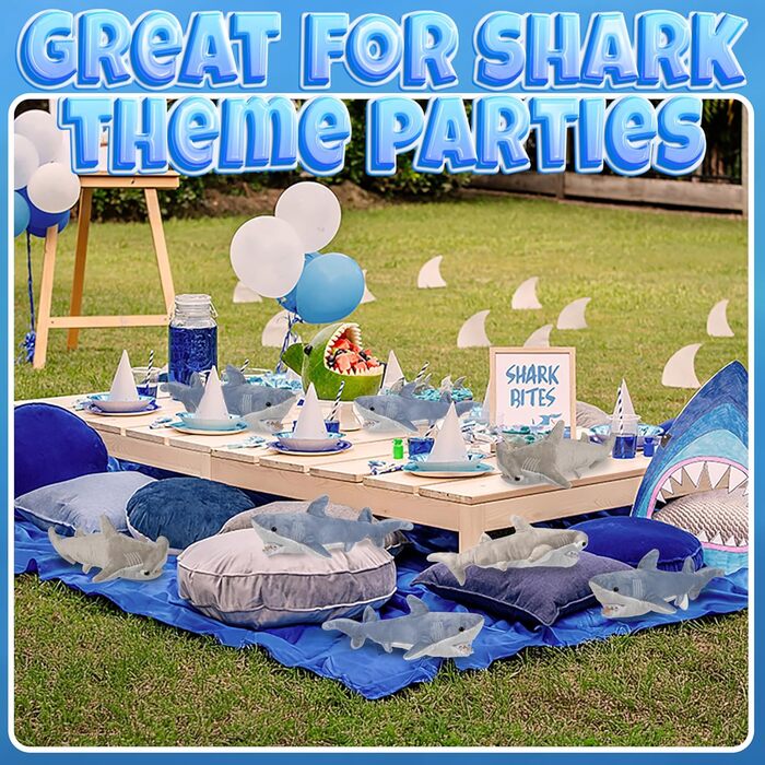 Плюшевий набір акул Bedwina, мако та акула-молот, 35х33 см