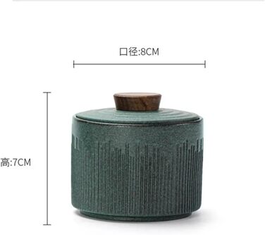 Керамічна банка з кришкою, маленька керамічна банка для чаю, банка для кави, портативна банка для чаю, банка для снеків, герметичне скло, декоративний контейнер для зберігання, органайзер для банок для цукерок (чорний)