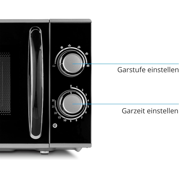 Мікрохвильова піч MEDION, потужність приблизно 700 Вт, ємність приблизно 17 літрів, 6 рівнів, функція розморожування, MD 15644, чорний/сріблястий 17 літрів 700 Вт 6 рівнів потужності 17 літрів чорний-сріблястий