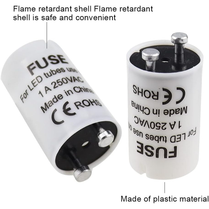 Стартер SRunDe 12 шт. люмінесцентна лампа 4-65 Вт 1A 85-265 В T5/T8 стартовий набір манекен стартера