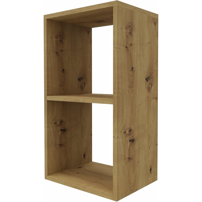 Книжкова шафа MARAND, що стоїть, 2 зони, дитяча кімната, вузька, вітальня, композитна деревина, дуб Artisan, 2 зони