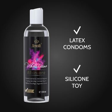 Презервативи Vibratissimo Play Gel все в одному 250 мл та MY.SIZE, 3 шт. Зігрівальний, поколюючий та стимулюючий оргазм лубрикант Зволожувальний матеріал на водній основі та презервативи шириною 57, 60, 64 мм, 250 мл () Набір (все в одному презервативи My