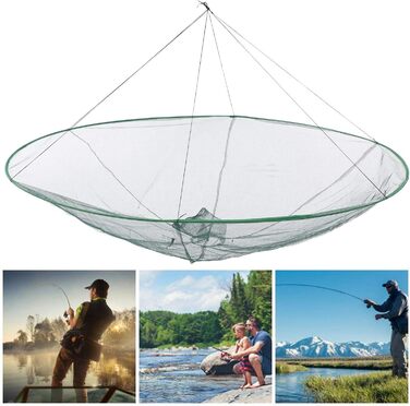 Рибальська сітка Bnineteenteam, складна рибальська сітка, 150 см, високоміцна нейлонова тканина, плаваюча клітка для креветок, інструмент для риболовлі, рибальська сітка, рибальське приладдя
