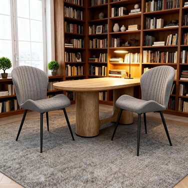 Обідні стільці, комплект з 2 шт. , кухонний стілець, стілець для їдальні/вітальні, ергономічне крісло, м&39яке крісло, металеві ніжки, для їдальні, вітальні, спальні, темно-сірий, 2 шт. и